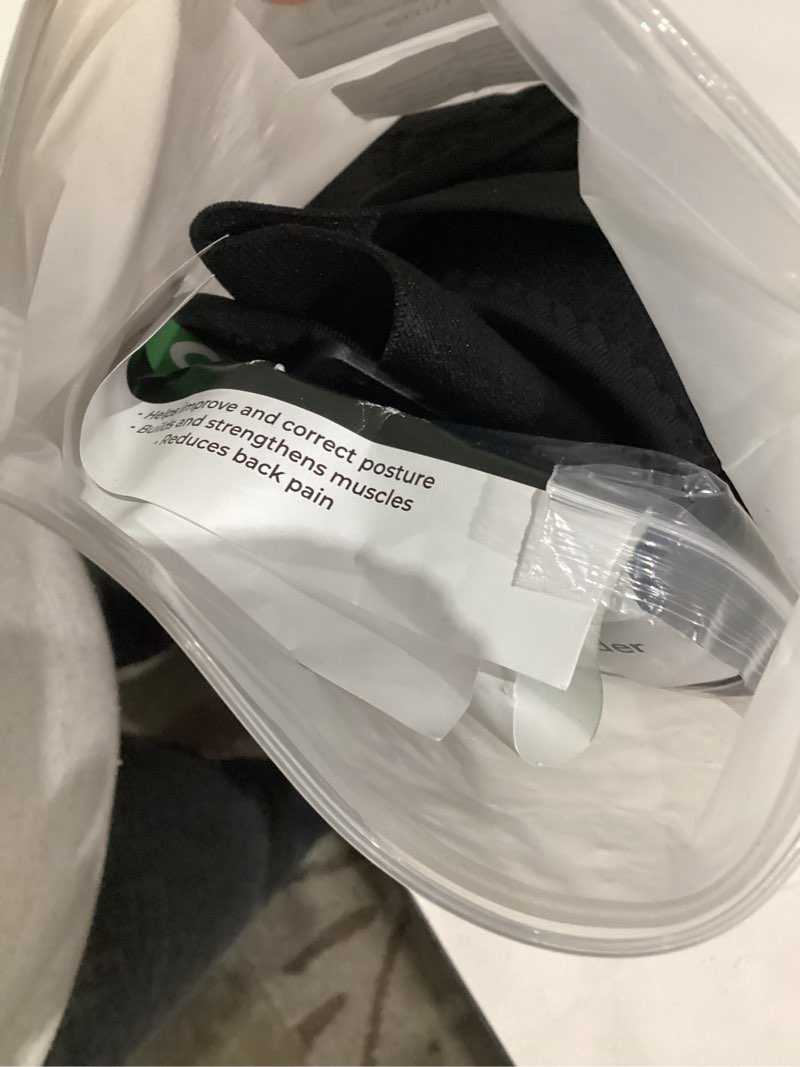 Condition photo showing As Is for Posture Corrector for Women & Men - Adjustable Upper Back Brace Straightener Suitable for Lumbar, Shoulder, Neck, Scoliosis, Providing Comfortable Elastic Support and Pain Relief Black 1