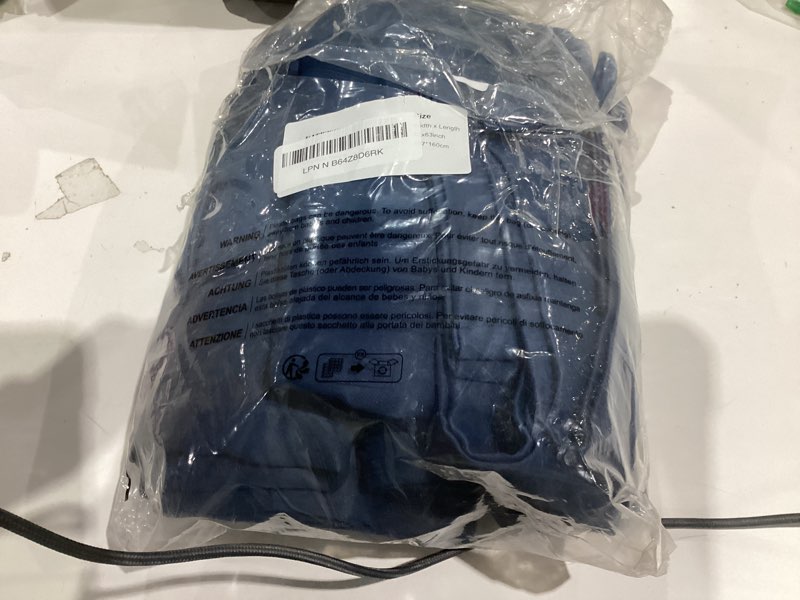 Condition photo showing Good Condition for Deconovo Blackout Curtains, Thermal Insulated Rod Pocket Window Drapes, Noise Reducing, Oeko-TEX Certified, Room Darkening Curtains for Bedroom/Living Room, 2 Panels, Navy Blue, 42W x 63L Rod Pocket Navy Blue 42"W x 63"L (Pack of 2)