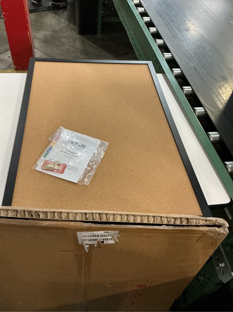 Condition photo showing Good Condition for vevor cork board for office, 36'' x 24'' bulletin board for wall, push pin board with framed for office home and school 36x24