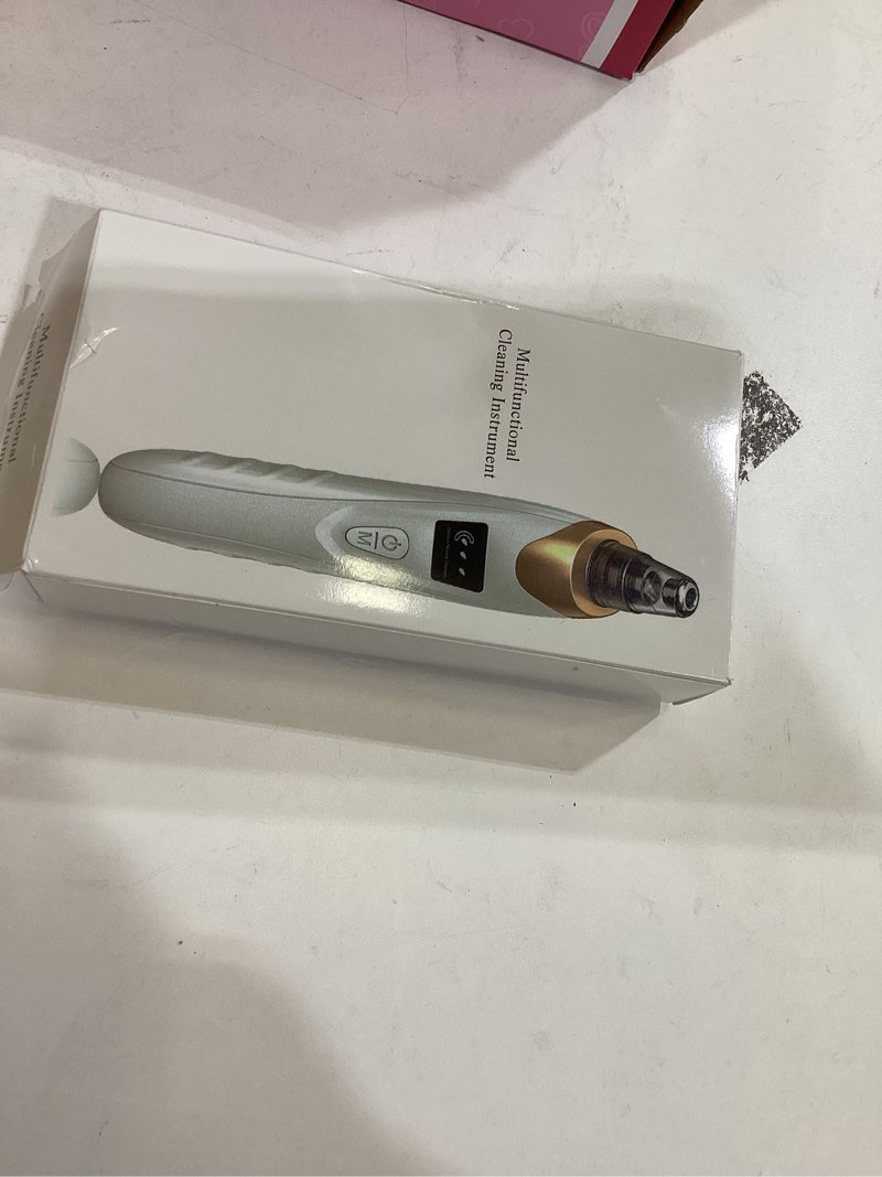 Condition photo showing Good Condition for 2026 Pore Vacuum, USB Rechargeable Blackhead Remover Vacuum,3 Levels Adjustable Pore Vacuum Blackhead Remover, with 5 Suction Power,6 Probes,Face Vacuum Pore Cleanser for Women & Men-White