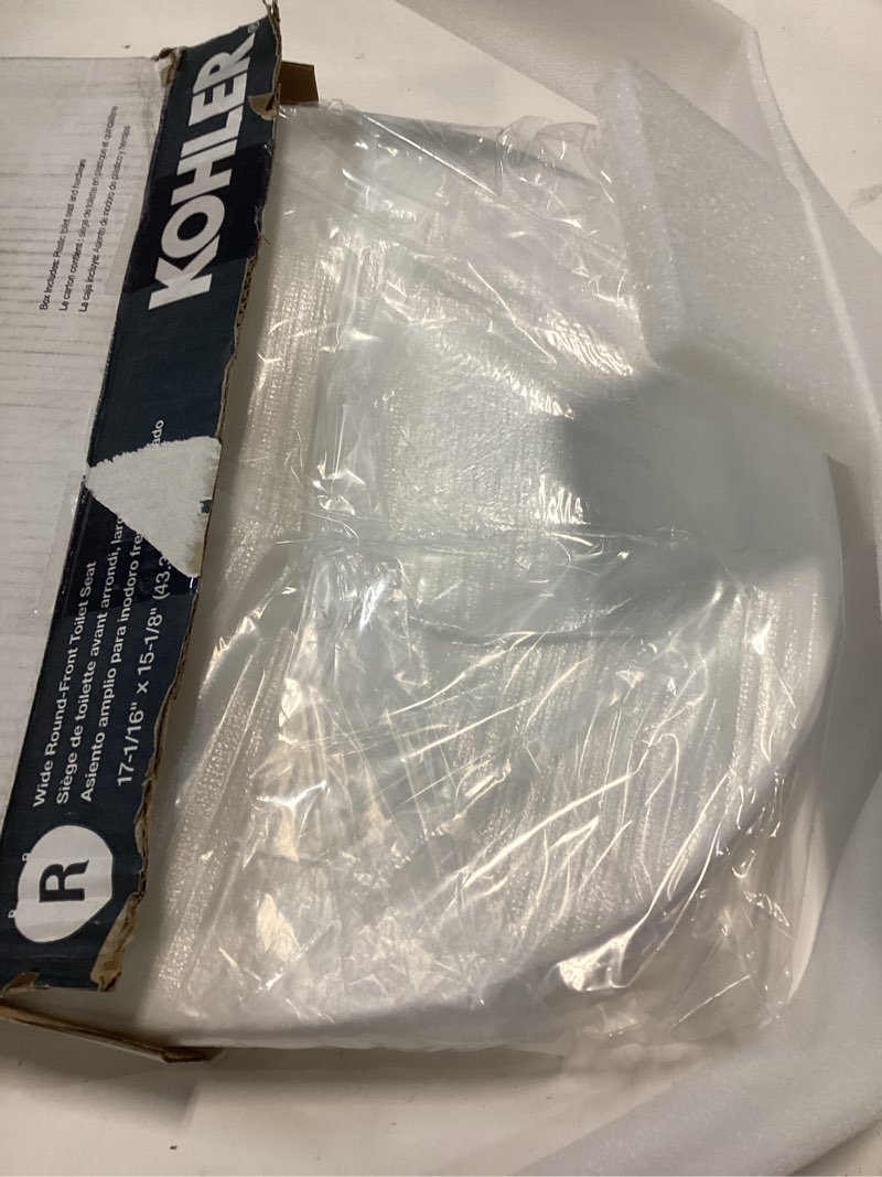 Condition photo showing Good Condition for KOHLER 57778-WCF-0 Cymbal ReadyLatch Quiet-Close Soft Close Toilet Seat Round, Flexible CoreFlex Material, Wider Toilet Seat Surface, Home Essentials, White White Round