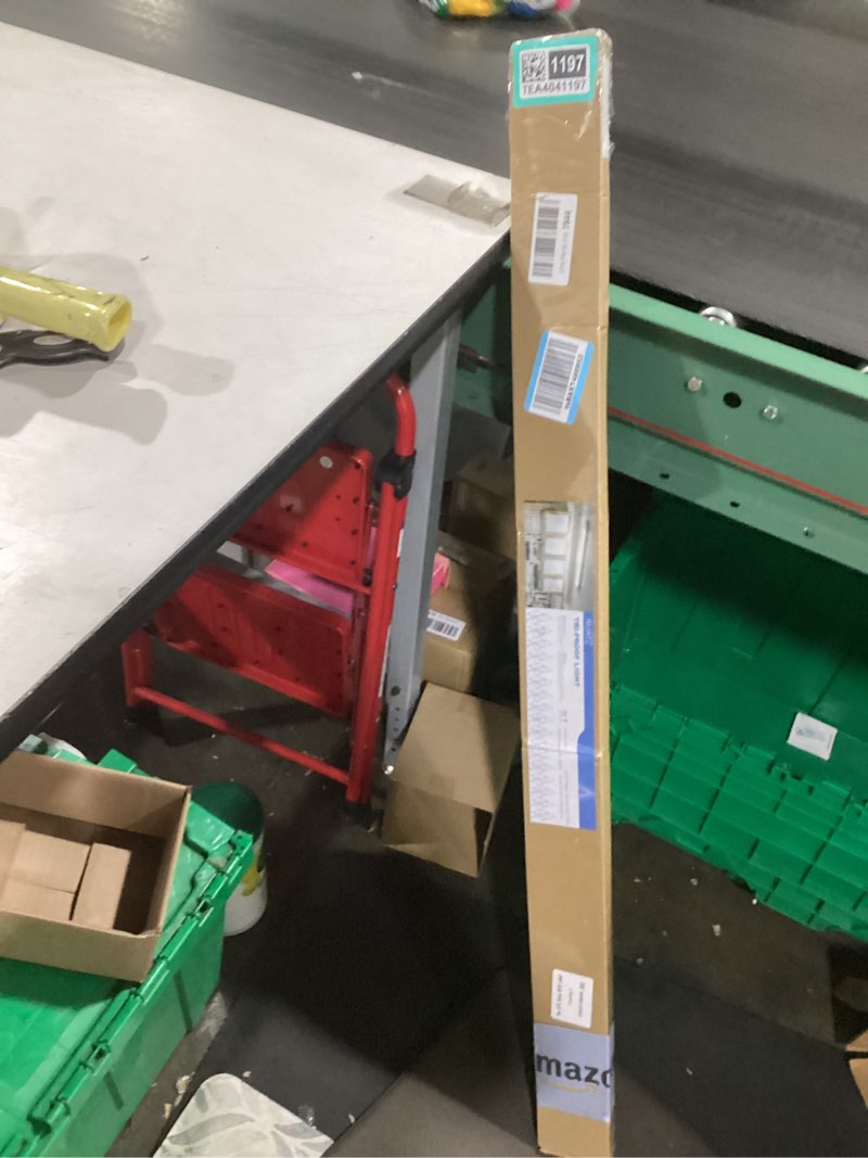 Condition photo showing New/Like New for LED Garage Lights 4FT Linkable Plug in Ceiling Light Fixture, 5000K Workbench Tube Light with Switch, 36W Overhead Light Bar for Room Shop Cabinet Closet Kitchen, IP65 Waterproof, Black 4FT 1