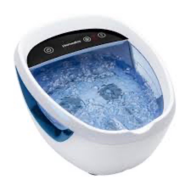 homedics shiatsu bliss footbath with heat boost, foot spa massager, deep kneading pedicure tub, vibr