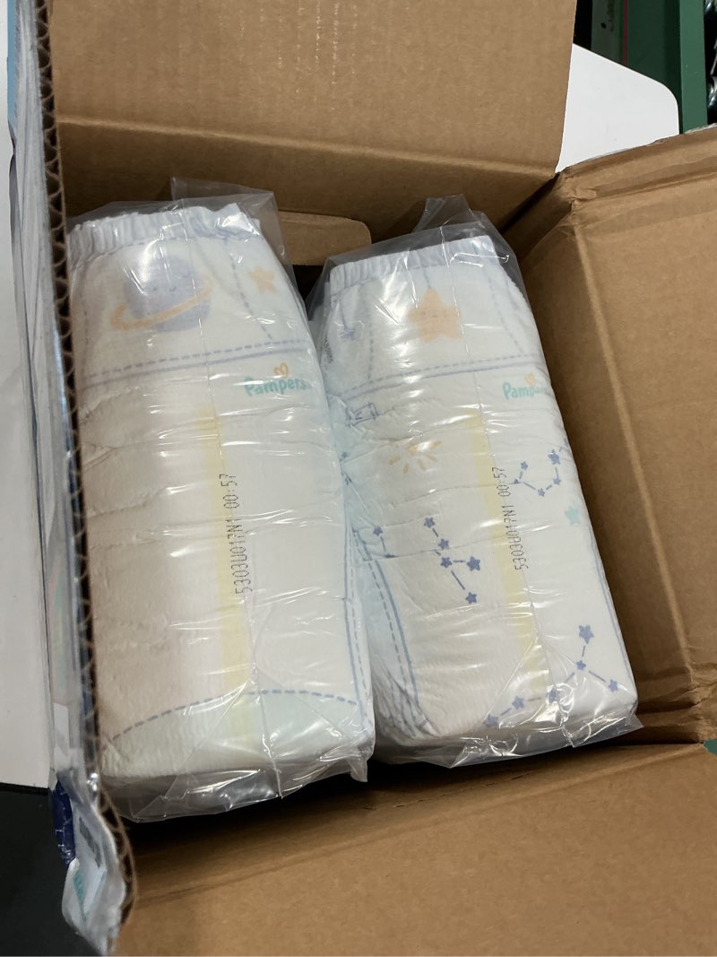 Condition photo showing New/Like New for Pampers ZZZ Overnight Diapers, Size 5 (27+ lbs), 50 Count, Nighttime Protection Disposable Baby Diaper, Night Time Leak and Skin Protection Size 5 50