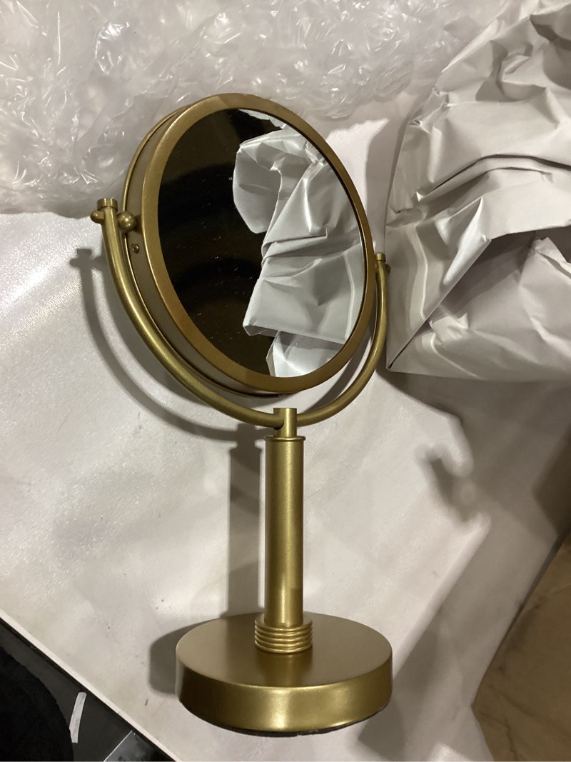 Condition photo showing Good Condition for Allied Brass DM-4G/5X-SGL 8 Inch Vanity Top Make-Up Mirror 5X Magnification, Spanish Gold
