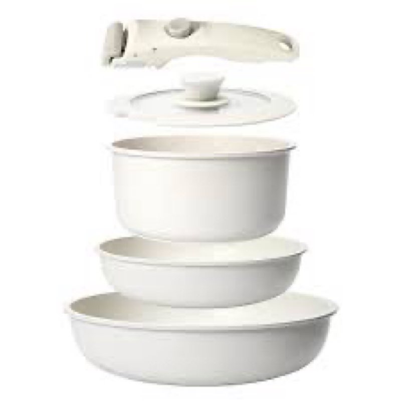 gipp ceramic pots and pans set non stick, nonstick detachable handle cookware sets, healthy non toxi