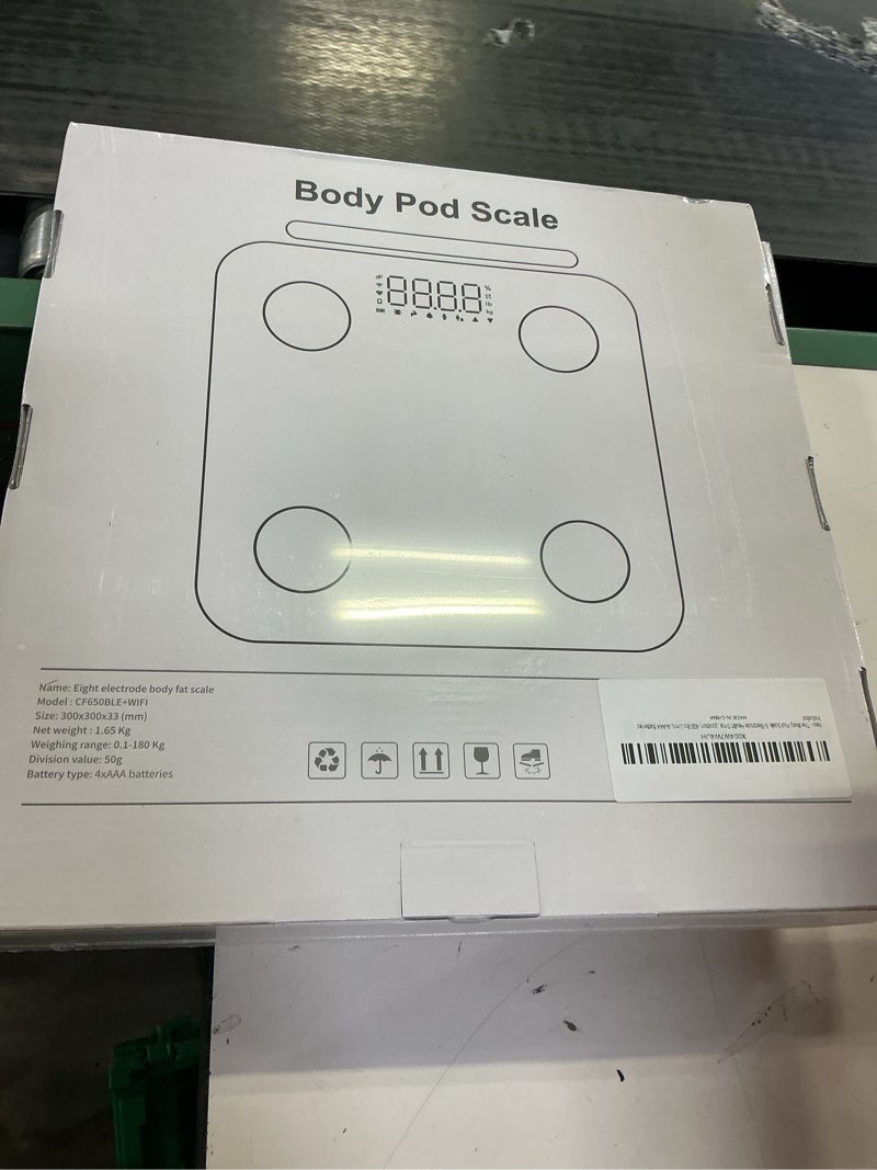 Condition photo showing New/Like New for The Body Pod Scale: 8-Electrode Health Smart Scale with 40+ Measurements Including Weight, Fat, BMI, Muscle Mass - Full Body Composition, 400 lbs Limit, 4xAAA Batteries Included