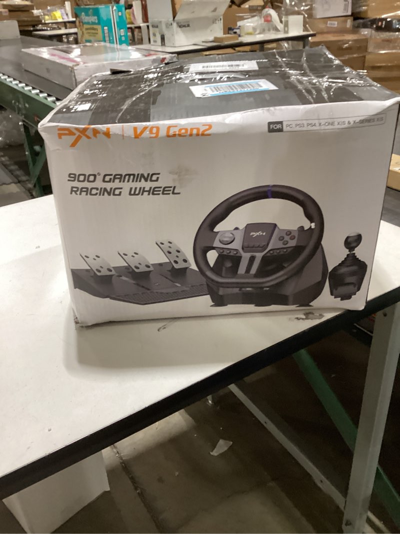 Condition photo showing New/Like New for PXN V9 Gen2 Racing Wheel - Steering Wheel Driving Wheel 270°/ 900° Degree Vibration Gaming Steering Wheel with Shifter and Pedal for PC, PS3, PS4, Xbox Series X|S, Xbox One