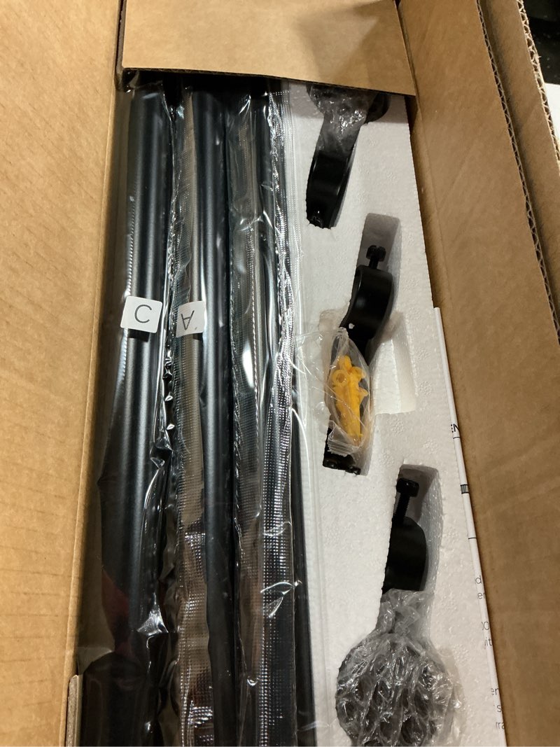Condition photo showing New/Like New for yafex curtain rods 2 pack 32-144 inch, heavy duty 1 inch curtain rod, black extra long adjustable window treatment rods, modern design, easy installation 32\\\" to 144\\\" - 2pack black yafex curtain rods 2 pack 32-144 inch, heavy duty 1 inch curtain rod, black extra long adjustable window treatment rods, modern design, easy installation 32\" to 144\" - 2pack black