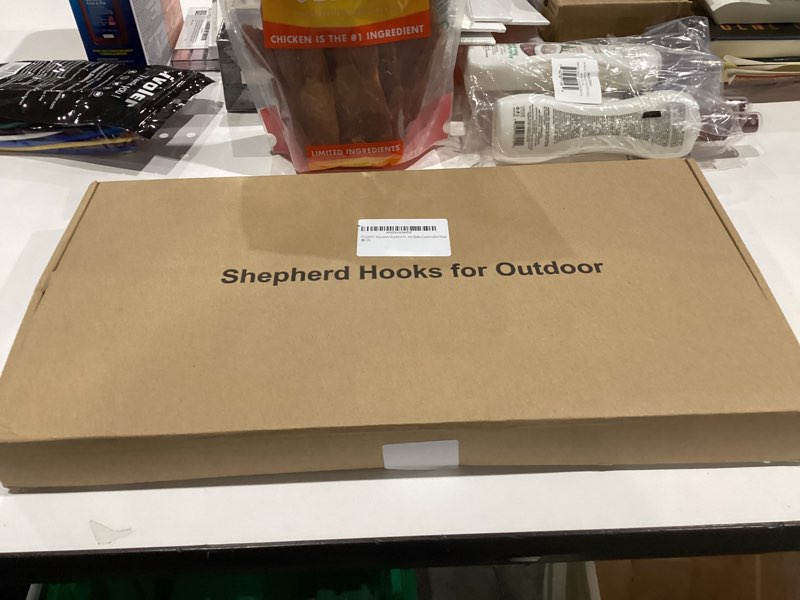 Condition photo showing New/Like New for Adjustable Shepherd Hooks for Outdoor, 2 Pack 80 Inch 5 Prong Base Bird Two Sided Feeder Poles, Heavy Duty Shepherds Hook, Suitable for Garden in Hanging Flower Basket, Lantern, Bird Nests 2 Pack 90 inch