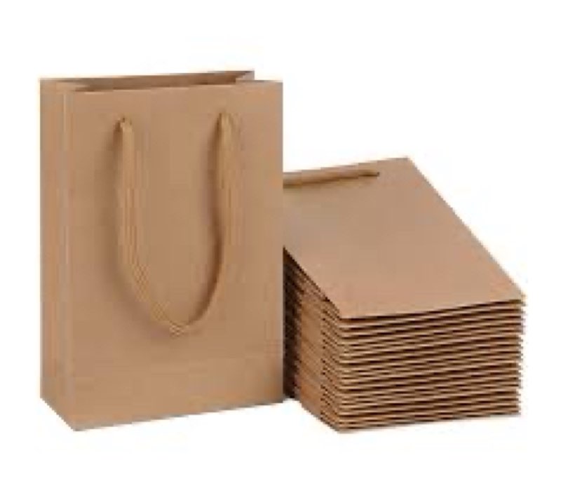driew Kraft Gift Bags, Small Brown Paper Favor Bags with Handles Gift Bags Kraft Paper Bags 5x2x7.5 
