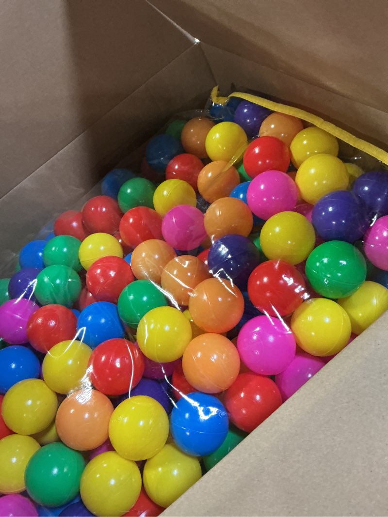 Condition photo showing New/Like New for Ball Pit Balls Phthalate Free BPA Free Crush Proof Plastic - 7 Bright Colors in Reusable Play Toys for Kids with Storage Bag 400 balls, 7 colors