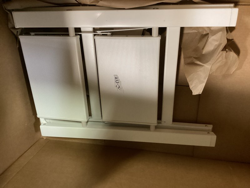 Condition photo showing As Is for 2 Step Ladder, Folding Step Stool with Anti-Slip Wide Pedal, Anti-Slip Feet, Sturdiest Steel Construction, Steel Ladder for Home and Office, White White 2 Step