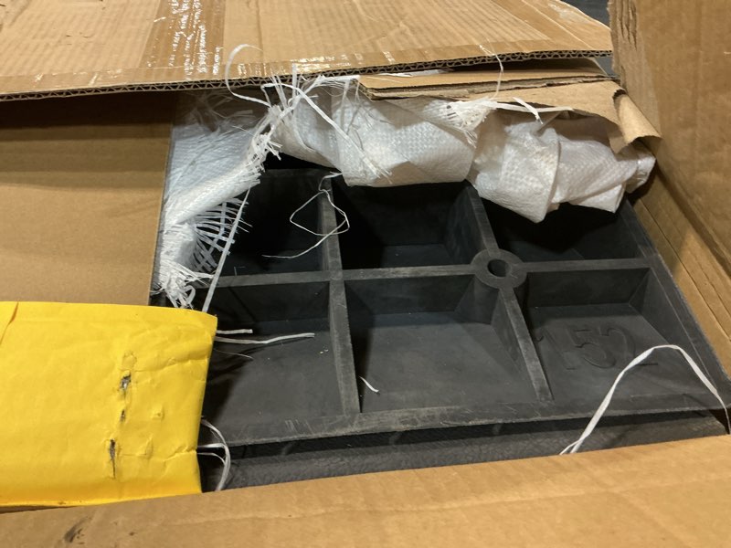 Condition photo showing As Is for 2 Pack 6'' Rise Rubber Curb Ramp Heavy Duty Loading Rubber Curb Ramps 3 Tons Driveway Ramp Car Slope Ramp for Loading Dock Bike Vehicle Warehouse Sidewalk Wheelchair (6" H)