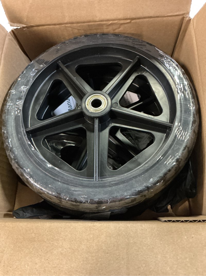 Condition photo showing New/Like New for 2pcs 8 inch replacement wheelchair wheels for walkers - environmentally friendly rubber material, wear-resistant pu tires, anti-slip, and durable abs wheel hub (8in narrow 2pcs) 8 inch narrow 2 pieces