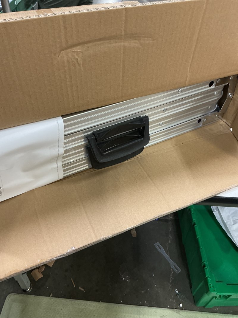 Condition photo showing Good Condition for 8-foot regulation length folding table w/optional cup holes, led lights, custom graphic (choose your model) black base model