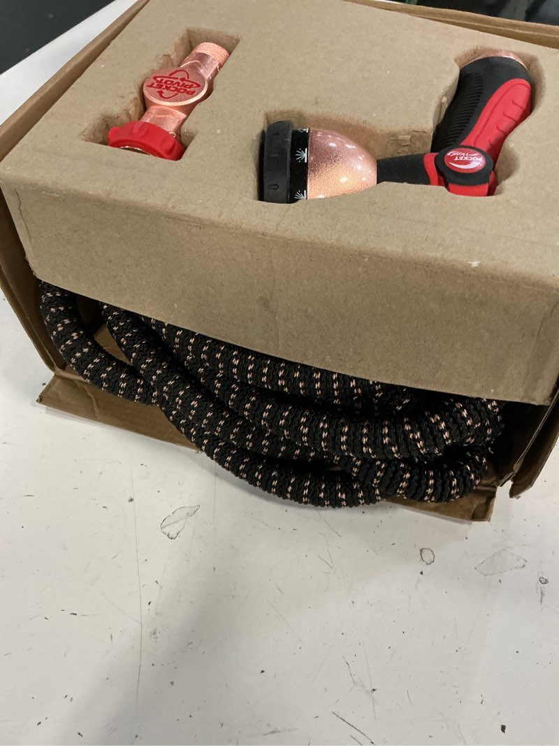 Condition photo showing Good Condition for pocket hose 100 ft copper head expandable garden hose with pocket pivot, no tangles, as seen on tv, 360° swivel, tri-tex tubing, force field jacket, lead-free, no-kink, anti-burst w/apt