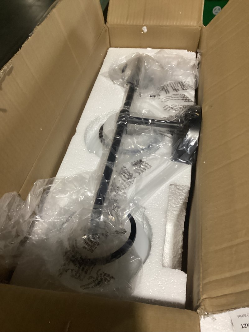 Condition photo showing Good Condition for Black Bathroom Light Fixtures 3-Lights Vanity Lights with Milky White Frosted Glass Shade Bathroom Vanity Light 22.4 inch Wall Sconce Lighting Bath(Exclude E26 Bulb) Black 3 Light