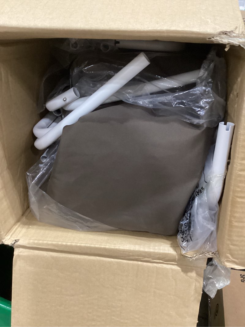 Condition photo showing As Is for baby delight lunaire full size crib | breathable mesh baby crib | tool-free assembly baby bed | 100% gots certified organic cotton fabric | organic mocha