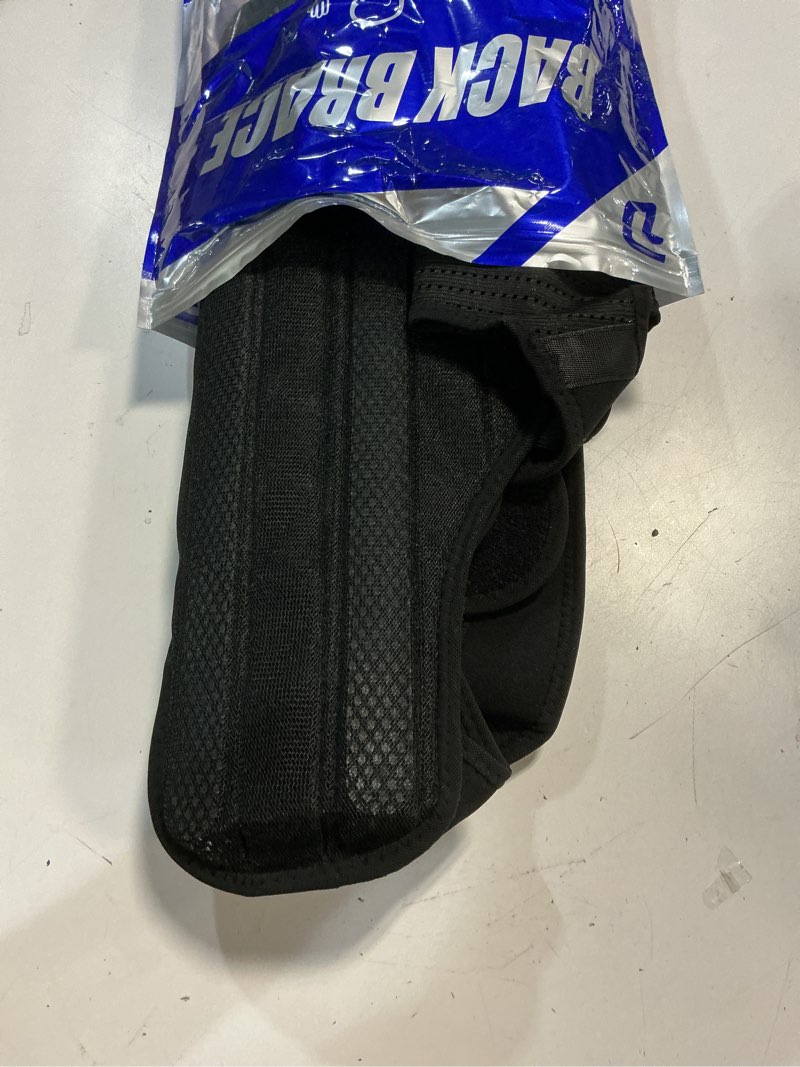 Condition photo showing Good Condition for posture corrector for women & men, back brace advanced full back support for upper & lower back pain relief, spine, neck, and hump, x-style medical-grade lumbar support system with adjustable shoulder straightener and breathable design for long sitting and exercise black medium (waist 35"-39")