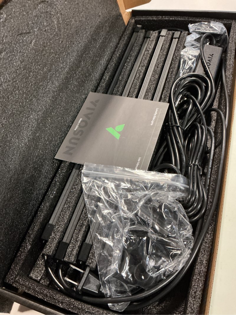 Condition photo showing As Is for VIVOSUN Lumaray LED Grow Light Bars 16”(4-Bar), Full Spectrum Side Lighting with 60% Red Light up to 25% Yields for Grow Tents, Greenhouses, Magnet Reliability Upgraded, SGS Compatible 4 Pack