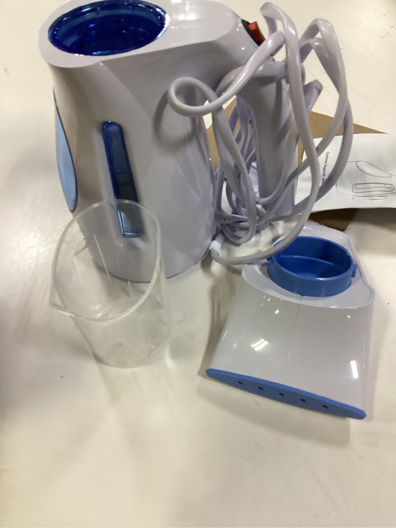 Condition photo showing Good Condition for HiLIFE Steamer for Clothes, Portable Handheld Clothing Steamer, 240ml Big Capacity, 700W, Strong Power, Fabric Quick Wrinkle Remover with Brush for Home, Office, Travel (ONLY 120V) -Blue 1-Blue