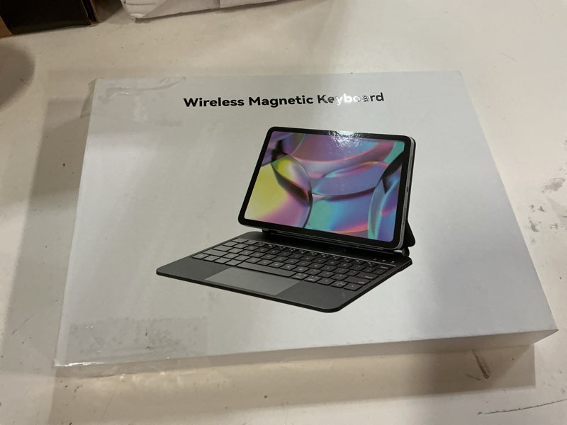 Condition photo showing New/Like New for GreenLaw for iPad 11th(A16,2025)/10th(2022) Generation Case with Keyboard, Magic-Style Keyboard Stand, 7 Color Backlit, Stain-Resistant Surface, Multi-Touch Trackpad, White For iPad 11th Gen.(A16)2025 / iPad 10th Gen. 2022 Cloud White