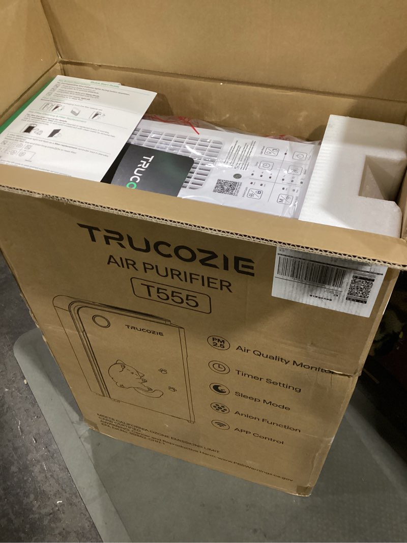 Trucozie Large Pet Air Purifier for Home up to 3000 Ft², Absorbs Floating Cat and Dog Hair, Smart Wi