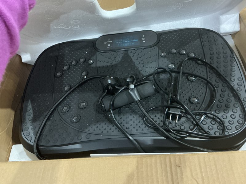 Condition photo showing Good Condition for axv vibration plate fitness platform exercise machine vibrating shaking full body shaker workout vibrate stand shake board sport for weight loss fat burner for gym home office slim-black