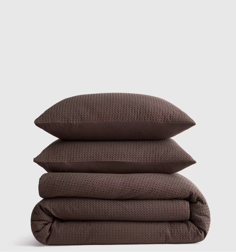 Organic Luxe Honeycomb Duvet Cover Set king