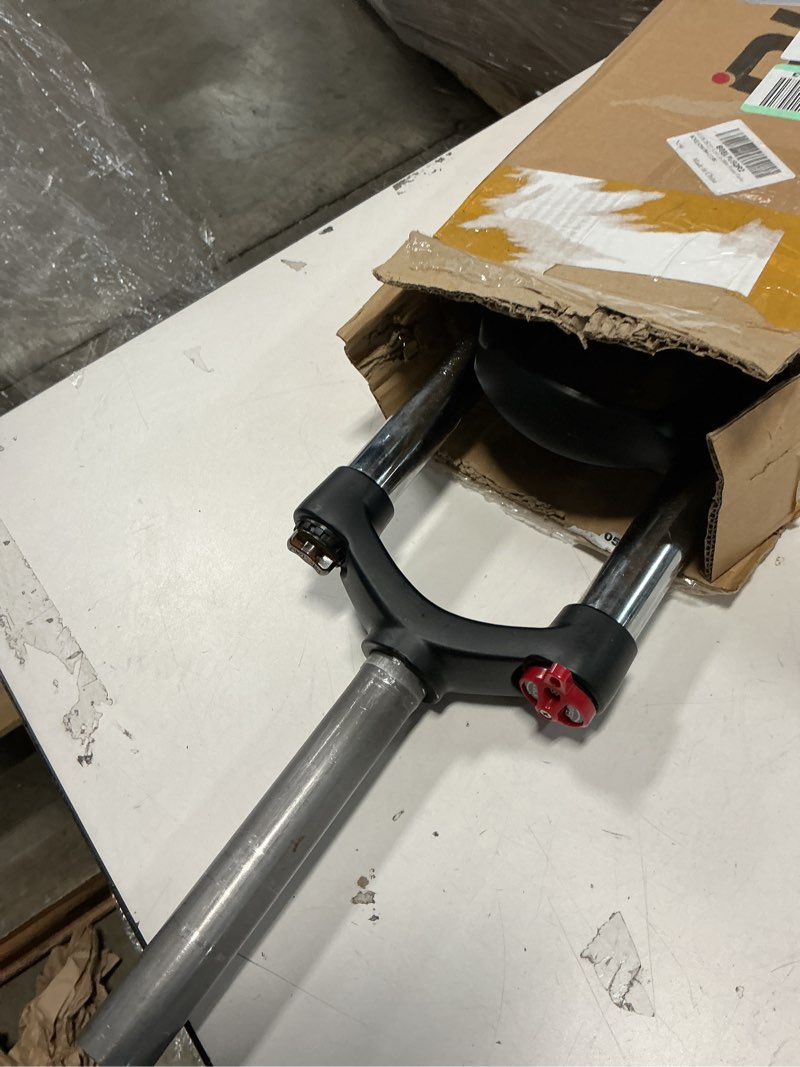 Condition photo showing As Is for BUCKLOS 26/27.5/29 MTB Suspension Fork Travel 100mm, 28.6mm Straight Tube QR 9mm Crown Lockout Aluminum Alloy XC Mountain Bike Front Forks
