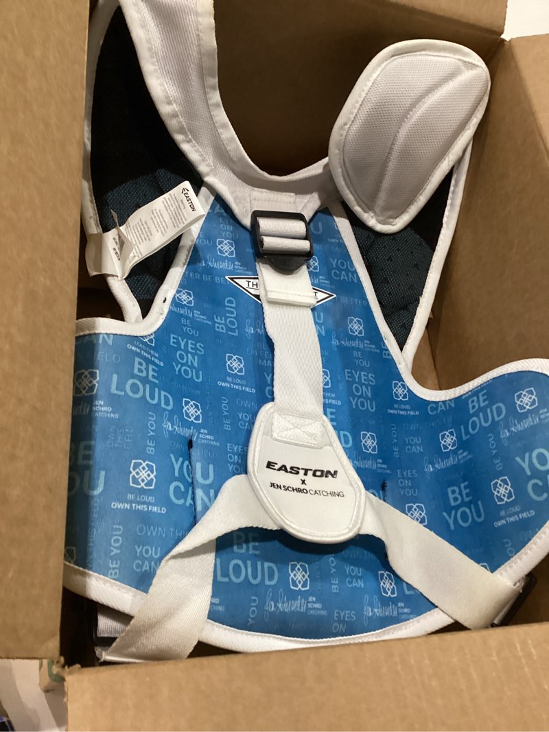 Condition photo showing Good Condition for Easton | JEN SCHRO THE VERY BEST Softball Catcher's Chest Protector | NOCSAE Approved | Small/Medium/Large | Multiple Colors White Medium