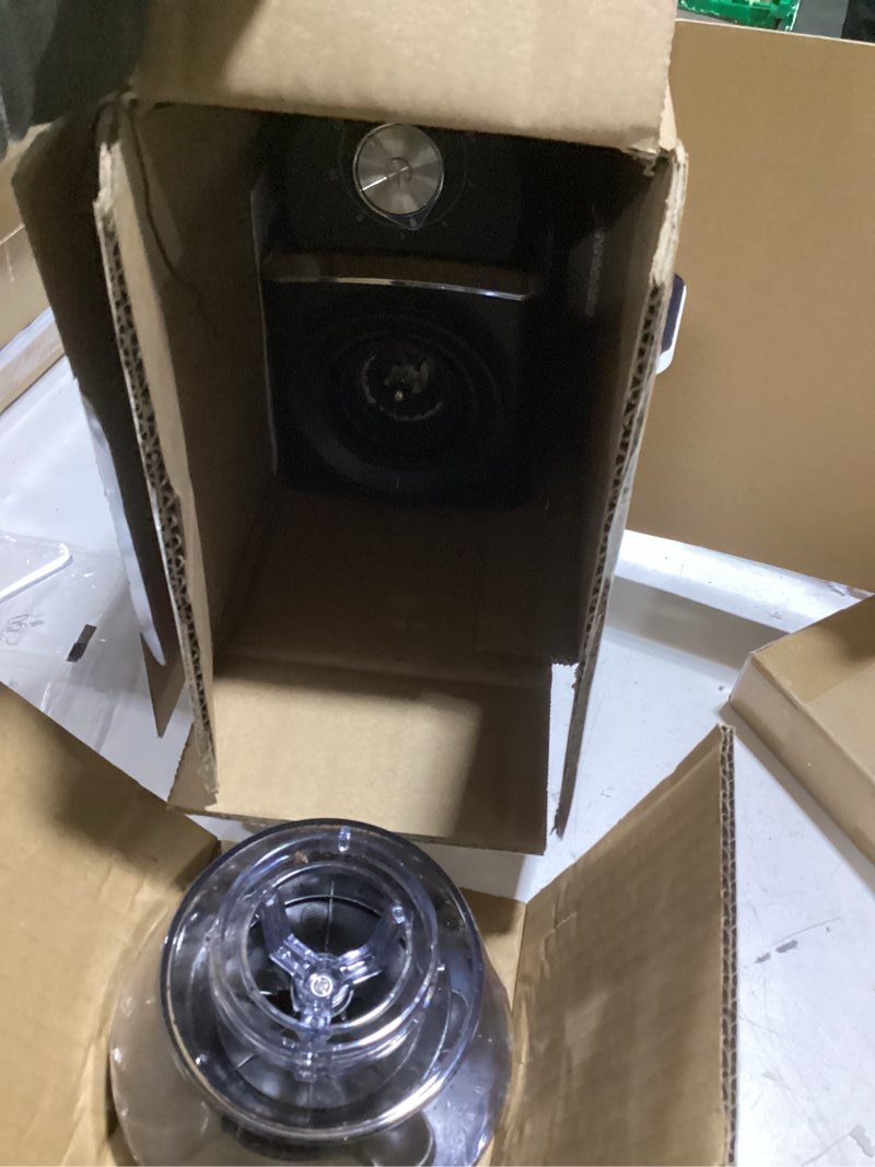 Condition photo showing As Is for conical burr coffee grinder, electric coffee bean grinder for precise grinding, 35 settings, 2–12 cup selector, anti-static design for home use, black