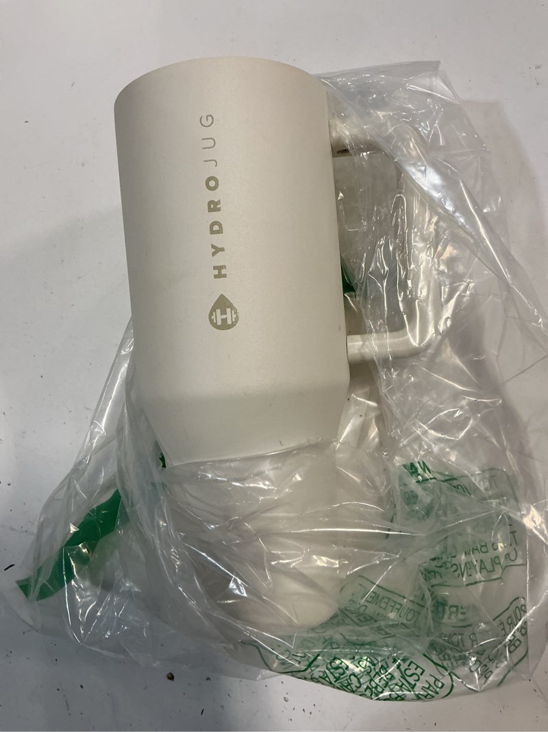 Condition photo showing As Is for hydrojug traveler 40oz, insulated tumbler with handle & straw, cream cream 40 ounces
