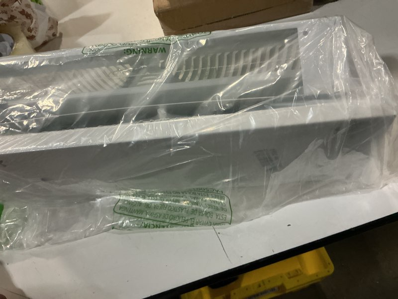 Condition photo showing Good Condition for yaocom 2 pack baseboard register vent 15 inch duct opening size vent covers for home floor diffuser wall corner baseboard air covers, smooth air adjust lever, easy install, white 15 inch white 2