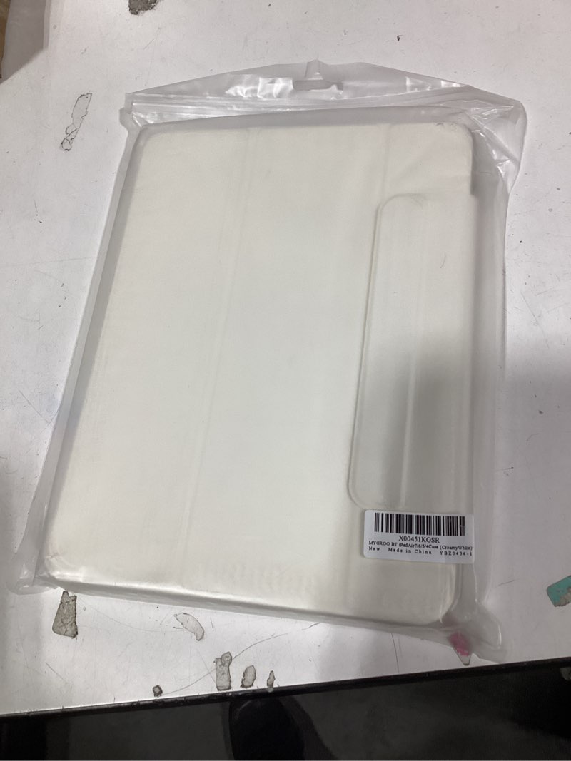 Condition photo showing Good Condition for MYGROO for iPad Air 11 Inch Case M3/2(2024/2025),iPad Air 5th Generation case 2022, Air 4th Generation case, Tri-fold Smart Cover with Clear Shell,Slim and Lightweight,Creamy White