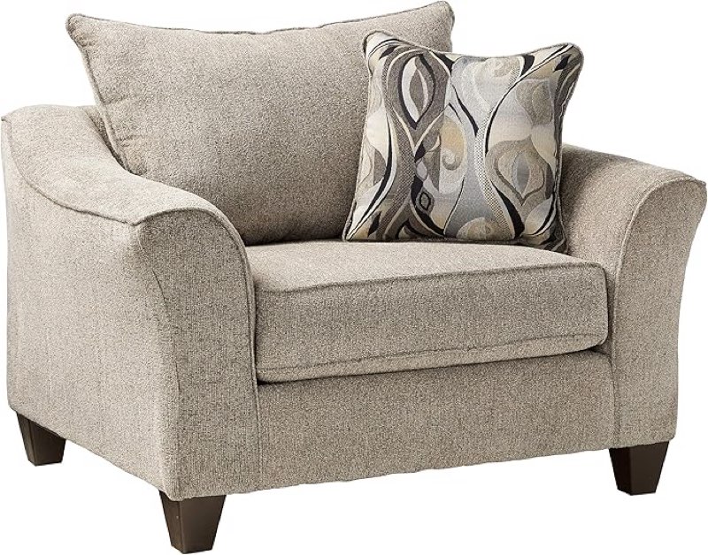 Roundhill Furniture Camaro Platinum Fabric Pillow Back Accent Chair