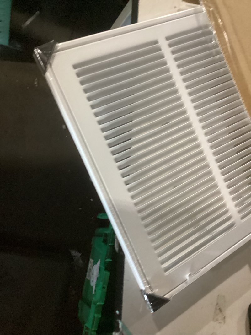 Condition photo showing New/Like New for return air grille,air return vent cover grill for ceiling and wall,steel hvac a/c vent cover grill fits duct opening 14"w x 14"h,holds 1" thick ac filter 14''w×14''h