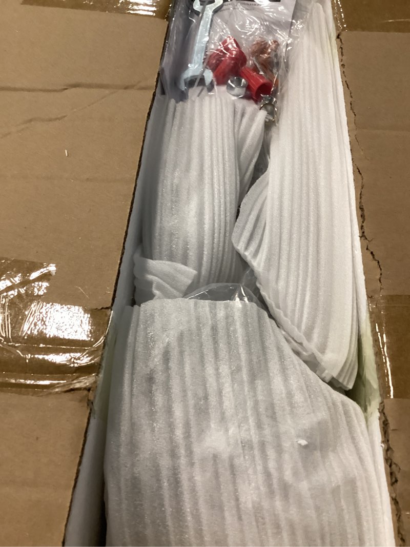 Condition photo showing Good Condition for 33.5'' 8-Light Chandelier for Dining Room Kitchen Island, Modern Farmhouse Pendant Lighting with Glass Shades Industrial Brushed Nickel Hanging Ceiling Light Fixture for Living Room, Height Adjustable Brushed Nickel 8 Light