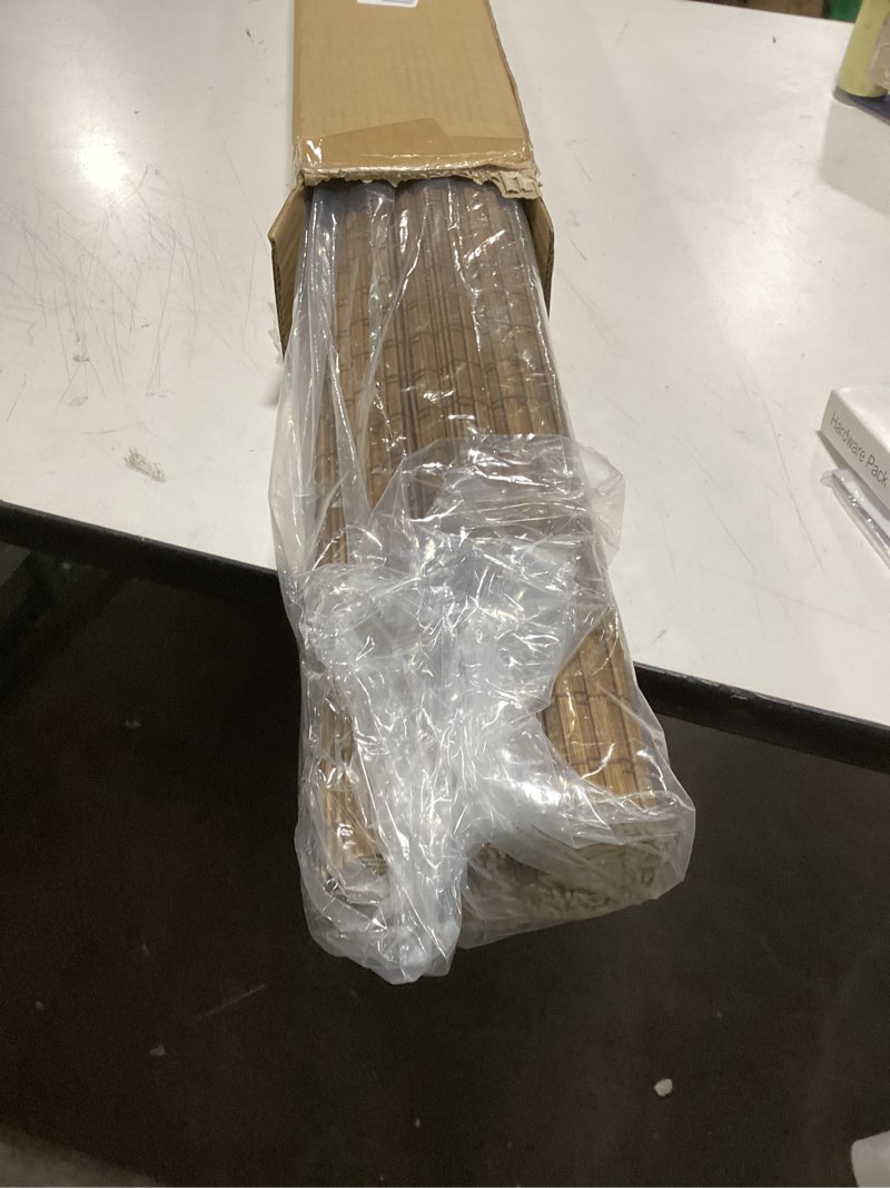 Condition photo showing Good Condition for Cordless Bamboo Roman Shades for Windows, Blinds Size (46.5" W ×48" H) Colour (Highfield Teak) Highfield Teak 46.5" W × 48" H