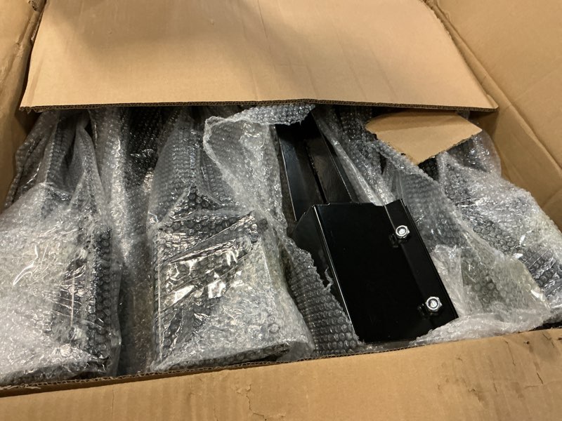 Condition photo showing Good Condition for fence post anchor ground spike heavy duty black powder coated fence stakes post base for mailbox, 24 x 4 x 4 inches outer diameter (inner diameter 3.6 x3.6 inches), pack of 8 24 inch 8