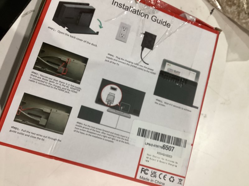 Condition photo showing Good Condition for Dock Station for Nintendo Switch/Switch OLED, Replacement 3-in-1 TV Dock Set with Original IC Module, AC Charger & High-Speed HDMI Cable for 1080P HD Output?Not Compatible with Sw 2?
