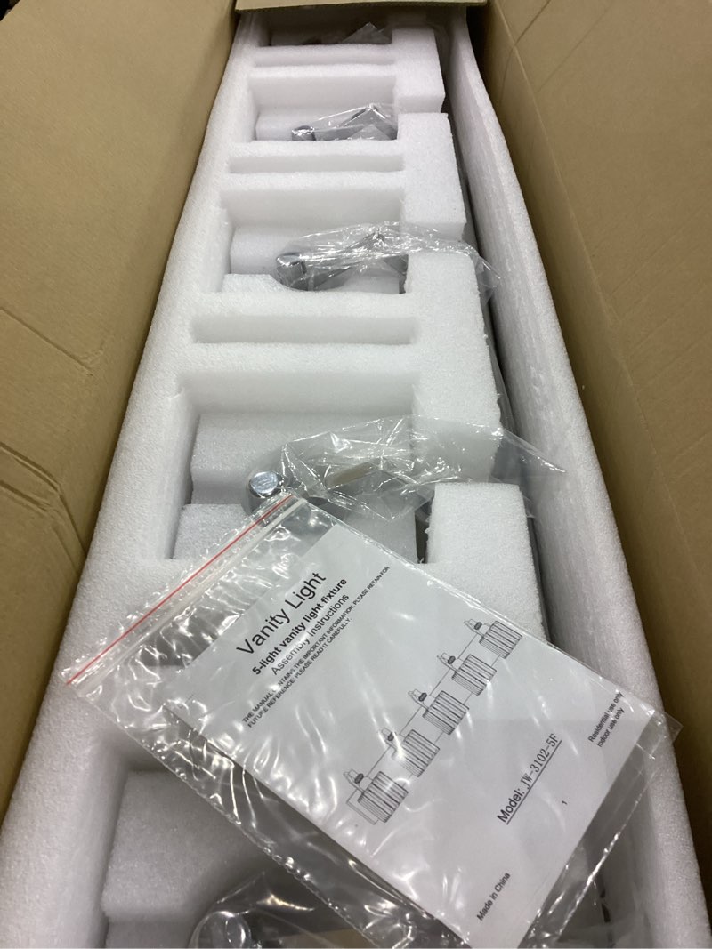 Condition photo showing Good Condition for 5 Light Bathroom Vanity Light Modern Chrome Vanity Light Fixtures Bathroom Light Fixtures Over Mirror Crystal Vanity Lighting Fixtures