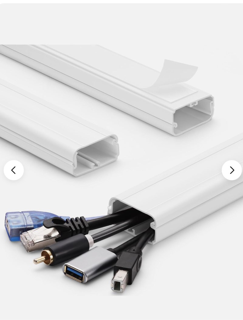 TV Cord Hider Kit 39in, Wall-Mounted TVs, Wire Concealer 1.5" W x 0.75" H, New