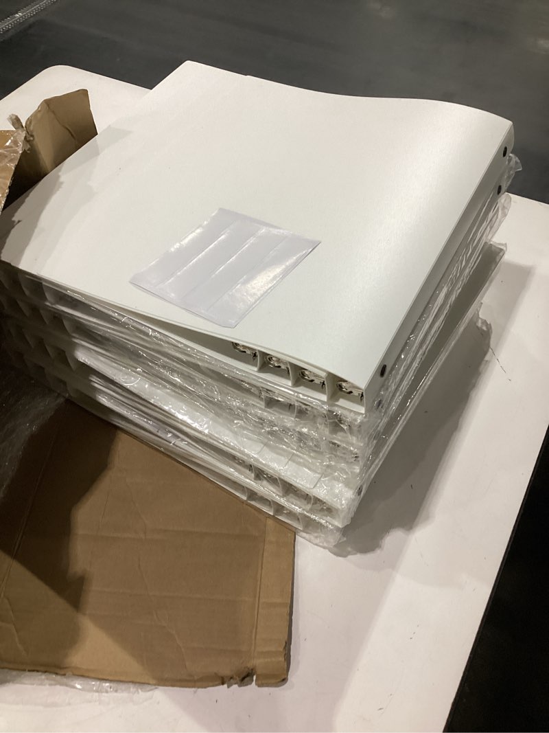Condition photo showing New/Like New for henoyso 36 pack 0.5 inch plastic 3 ring binder round ring, bulk 1/2 inch flexible binders hold 140 sheets letter size with pocket, document organizer for back to school classroom office (white) 0.5inch white 36