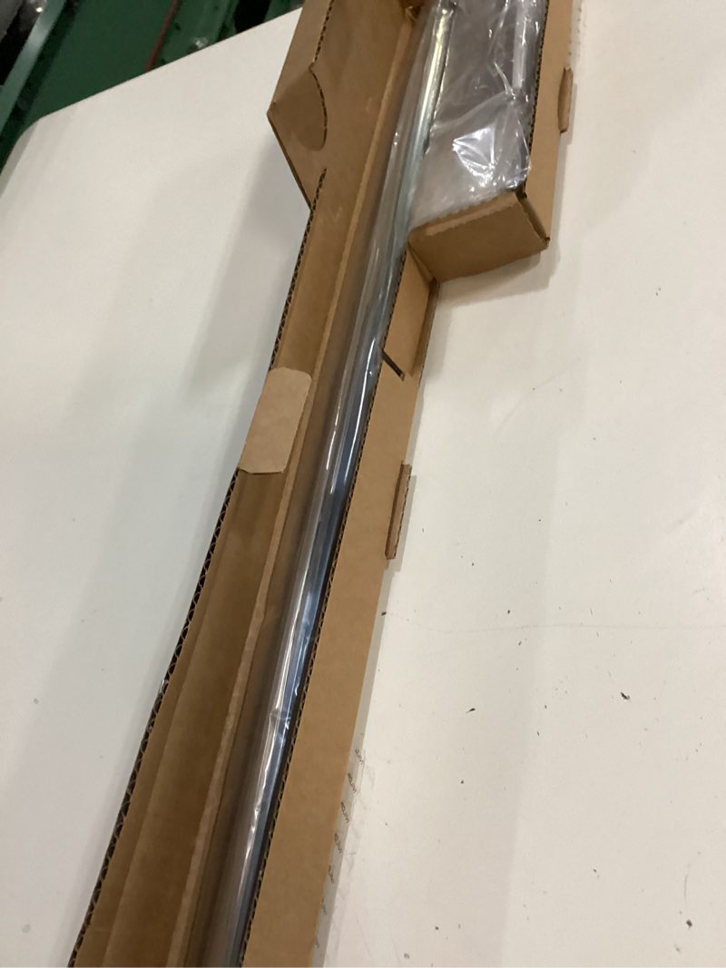 Condition photo showing New/Like New for ivilon window curtain rod decorative end cap design, 1 inch rod, 28 to 48 inch. chrome 28" to 48" chrome