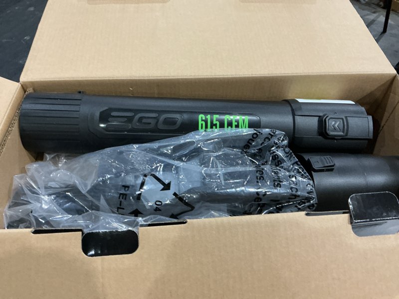 Condition photo showing As Is for ego power+ lb6151 170 mph 615 cfm 56 v battery handheld leaf blower kit (battery & charger) w/ 2.5 ah battery