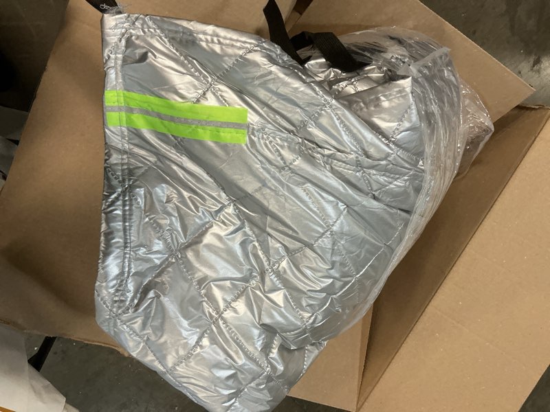 Condition photo showing Good Condition for hail car cover protection custom fit for suv jeep-length (181 to 205in) 5-layer hail car cover protection thickened all-weather waterproof for outdoor hail, snow silver custom fit for suv jeep-length (181 to 205in)