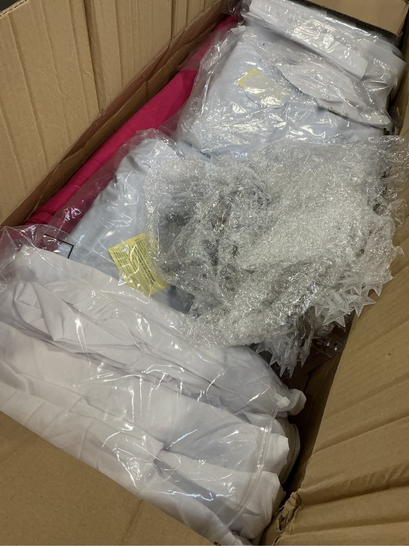 Condition photo showing As Is for 6 Pack Sleepovers Teepee Tent for Kids Bulk with Mattress Sheet Light,Natural Cotton Washable Indoor Play Tent for Birthday Slumber Party Girls Boys Pajama Movie Night Supplies(Pink, Rose Red)