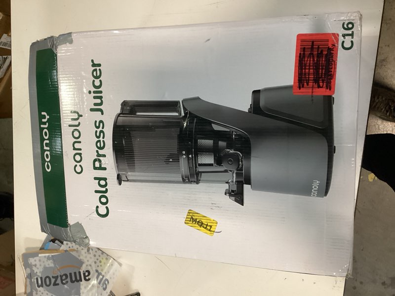 Condition photo showing Good Condition for canoly c16 cold press juicer, 6" extra wide feed chute, 3-in-1 strainers (juice & sorbet & nut milk), powerful ac brushless motor, self precut system, juicer machines with bpa-free (space gray)